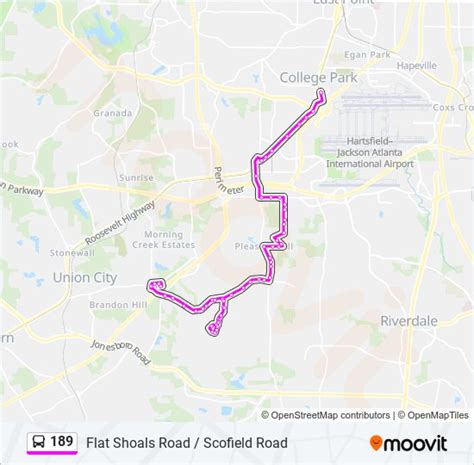 MARTA 189 bus Route Schedule and Stops (Updated) The 189 bus (College Park Station Via Hillandale Drive) has 49 stops departing from South Fulton Park & Ride and ending at College Park Station - South Loop. . Marta 189 bus schedule